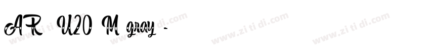 AR黑體U20 M(gray)字体转换